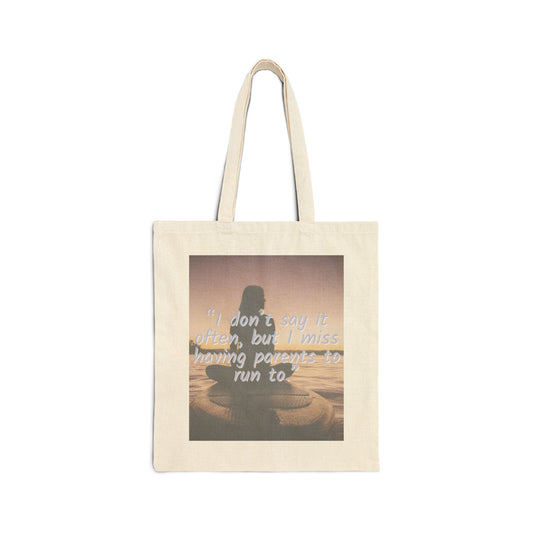 Aesthetic Quote Cotton Canvas Tote Bag — Soft Minimalist Quote Tote